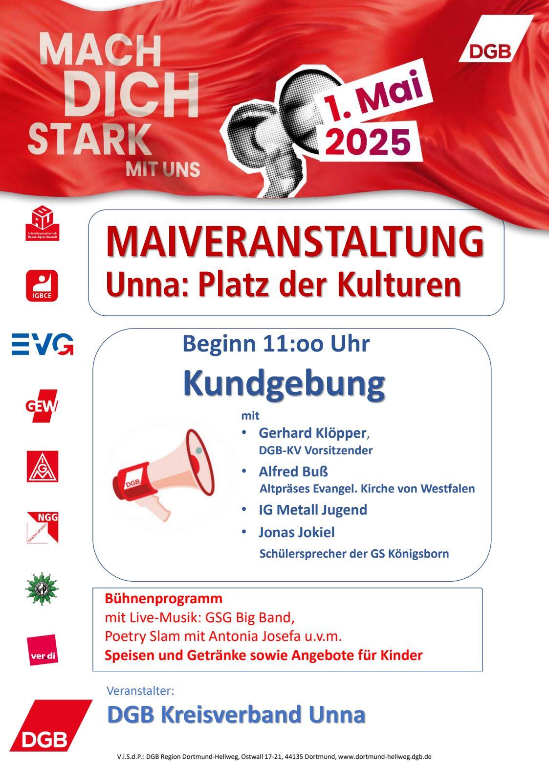 Maiplakat Unna 2025